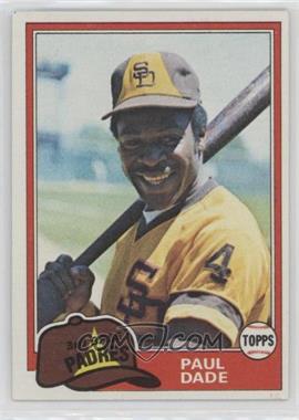 1981 Topps - [Base] #496 - Paul Dade