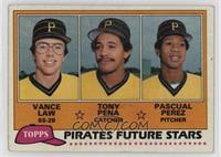 Future Stars - Vance Law, Tony Pena, Pascual Perez [Good to VG‑…