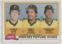 Future Stars - Vance Law, Tony Pena, Pascual Perez [EX to NM]