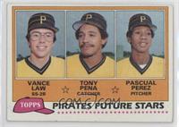 Future Stars - Vance Law, Tony Pena, Pascual Perez [EX to NM]