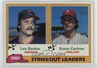 League Leaders - Len Barker, Steve Carlton