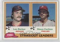 League Leaders - Len Barker, Steve Carlton