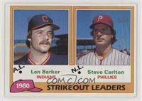 League Leaders - Len Barker, Steve Carlton