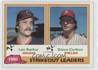 League Leaders - Len Barker, Steve Carlton