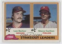 League Leaders - Len Barker, Steve Carlton