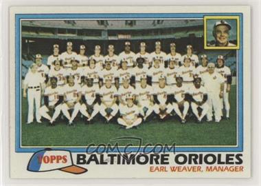 1981 Topps - [Base] #661 - Team Checklist - Baltimore Orioles
