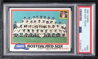 1981 Topps - [Base] #662 - Team Checklist - Boston Red Sox [PSA 3 VG]
