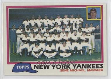 1981 Topps - [Base] #670 - Team Checklist - New York Yankees