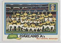 Team Checklist - Oakland A's