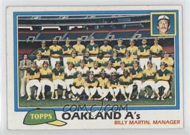 1981 Topps - [Base] #671 - Team Checklist - Oakland A's [Good to VG‑EX]