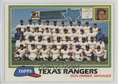 1981 Topps - [Base] #673 - Team Checklist - Texas Rangers