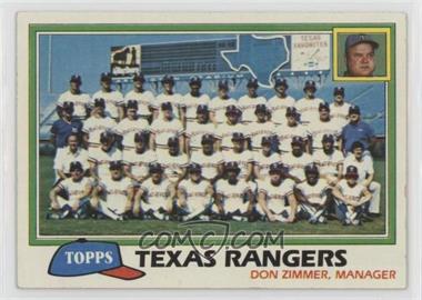1981 Topps - [Base] #673 - Team Checklist - Texas Rangers