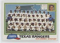 Team Checklist - Texas Rangers [EX to NM]