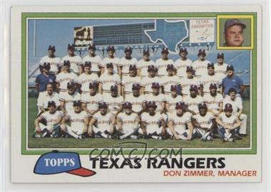 1981 Topps - [Base] #673 - Team Checklist - Texas Rangers