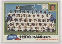 Team Checklist - Texas Rangers
