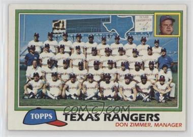 1981 Topps - [Base] #673 - Team Checklist - Texas Rangers