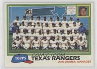 Team Checklist - Texas Rangers