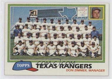 1981 Topps - [Base] #673 - Team Checklist - Texas Rangers