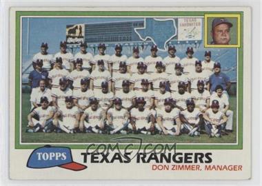 1981 Topps - [Base] #673 - Team Checklist - Texas Rangers