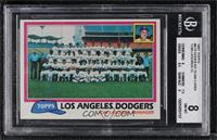 Team Checklist - Los Angeles Dodgers [BGS 8 NM‑MT]
