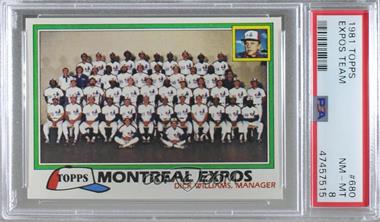 1981 Topps - [Base] #680 - Team Checklist - Montreal Expos [PSA 8 NM‑MT]