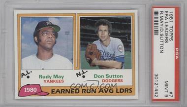 1981 Topps - [Base] #7 - League Leaders - Rudy May, Don Sutton [PSA 9 MINT]