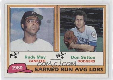 1981 Topps - [Base] #7 - League Leaders - Rudy May, Don Sutton [Noted]