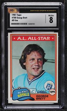 1981 Topps - [Base] #700 - George Brett [CSG 8 NM/Mint]