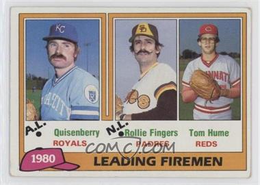 1981 Topps - [Base] #8 - League Leaders - Dan Quisenberry, Rollie Fingers, Tom Hume