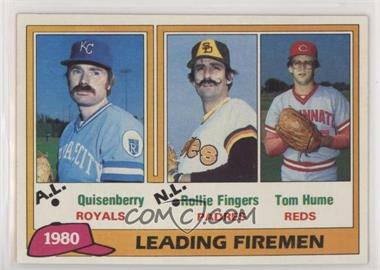 1981 Topps - [Base] #8 - League Leaders - Dan Quisenberry, Rollie Fingers, Tom Hume