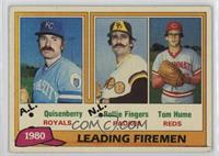 League Leaders - Dan Quisenberry, Rollie Fingers, Tom Hume [EX to NM]