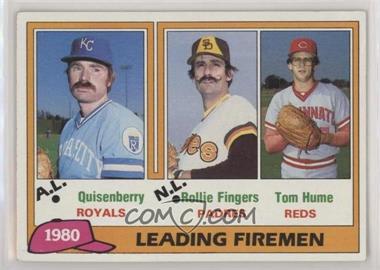 1981 Topps - [Base] #8 - League Leaders - Dan Quisenberry, Rollie Fingers, Tom Hume