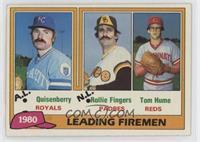 League Leaders - Dan Quisenberry, Rollie Fingers, Tom Hume