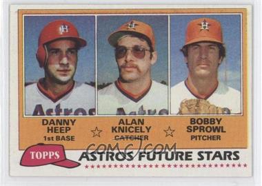 1981 Topps - [Base] #82.2 - Future Stars - Danny Heep, Alan Knicely, Bobby Sprowl (Missing Black Border Line on the Right)