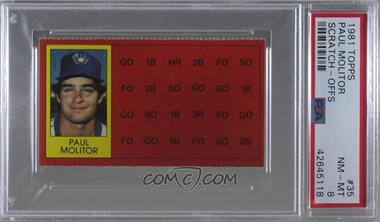1981 Topps Baseball Scratch-Off - [Base] - Separated and Scratched #35 - Paul Molitor [PSA 8 NM‑MT]