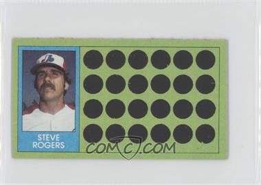 1981 Topps Baseball Scratch-Off - [Base] - Separated #106.1 - Steve Rogers (Ball-Strike Indicator)