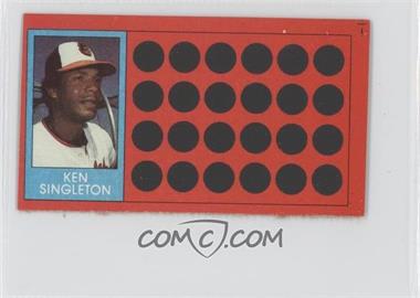 1981 Topps Baseball Scratch-Off - [Base] - Separated #17 - Ken Singleton