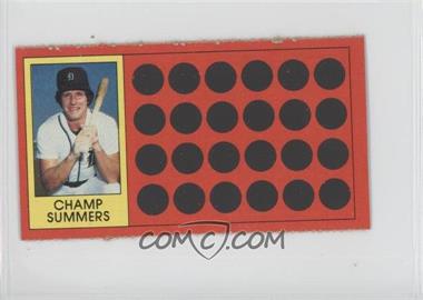 1981 Topps Baseball Scratch-Off - [Base] - Separated #24 - Champ Summers