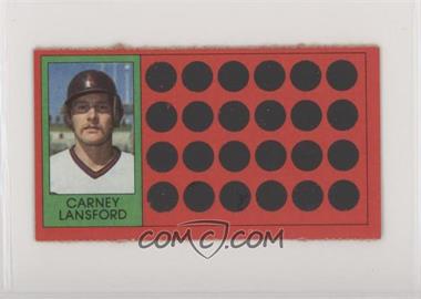 1981 Topps Baseball Scratch-Off - [Base] - Separated #25 - Carney Lansford
