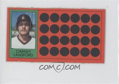 1981 Topps Baseball Scratch-Off - [Base] - Separated #25 - Carney Lansford