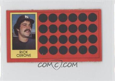 1981 Topps Baseball Scratch-Off - [Base] - Separated #28 - Rick Cerone