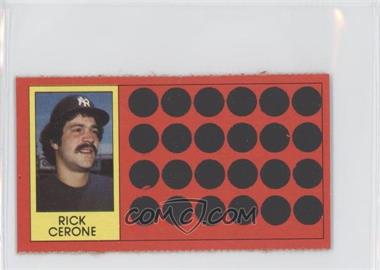 1981 Topps Baseball Scratch-Off - [Base] - Separated #28 - Rick Cerone