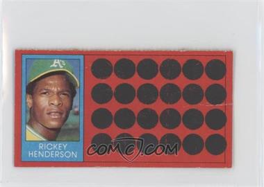 1981 Topps Baseball Scratch-Off - [Base] - Separated #39.2 - Rickey Henderson (Topps Super Sports Card Locker)