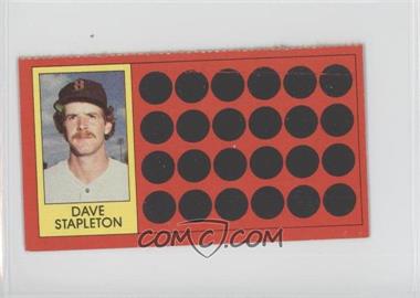 1981 Topps Baseball Scratch-Off - [Base] - Separated #48.1 - Dave Stapleton (Baseball Hat Offer!)