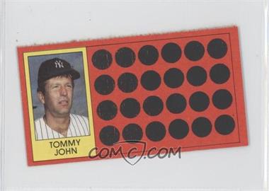 1981 Topps Baseball Scratch-Off - [Base] - Separated #52.2 - Tommy John (Baseball Hat Offer!)