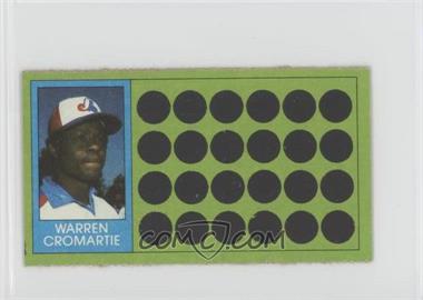 1981 Topps Baseball Scratch-Off - [Base] - Separated #78 - Warren Cromartie