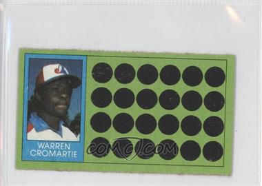 1981 Topps Baseball Scratch-Off - [Base] - Separated #78 - Warren Cromartie