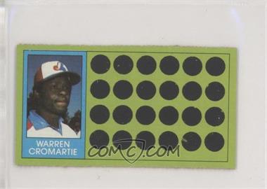 1981 Topps Baseball Scratch-Off - [Base] - Separated #78 - Warren Cromartie