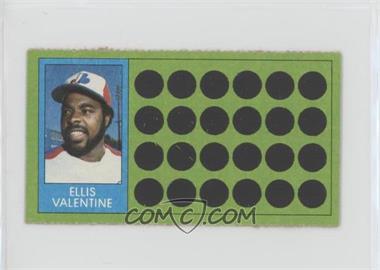 1981 Topps Baseball Scratch-Off - [Base] - Separated #80 - Ellis Valentine