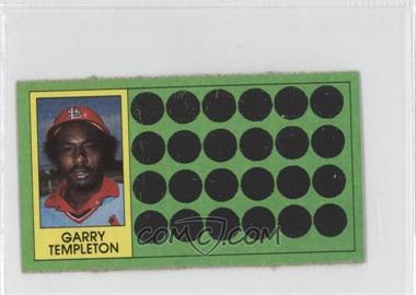 1981 Topps Baseball Scratch-Off - [Base] - Separated #82 - Garry Templeton